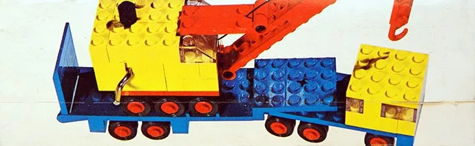 Set LEGO LEGOLAND 680 Low-Loader with Crane