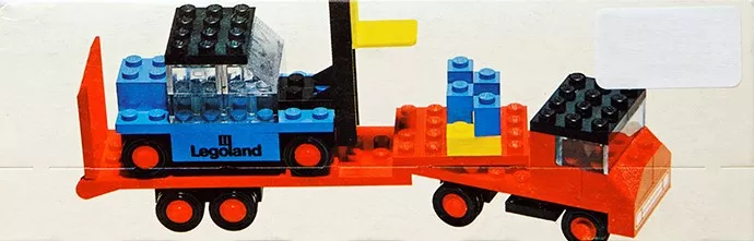 Set LEGO LEGOLAND 684 Low-Loader Truck with Forklift