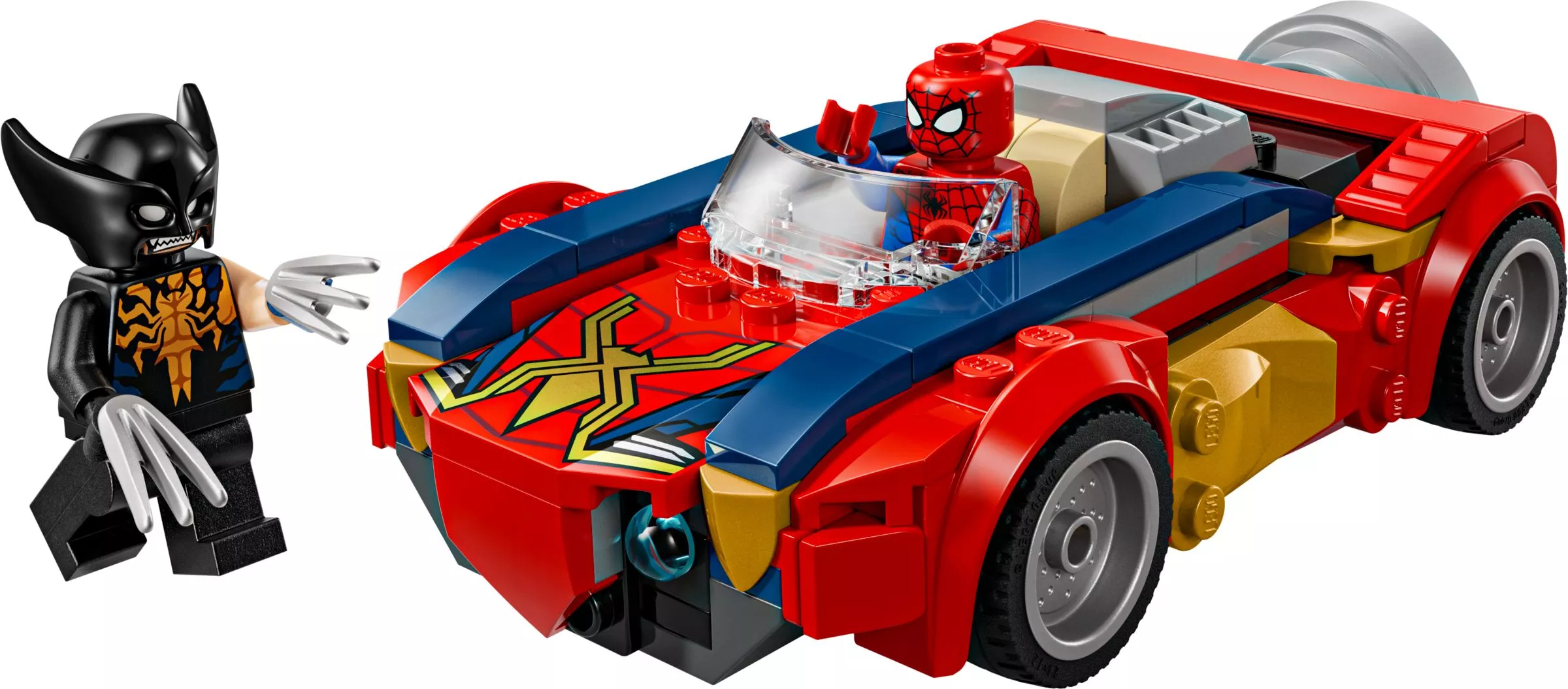 Set Lego Marvel Super Heroes 76336 Spider-Man et sa voiture contre Wolverine vénomisé