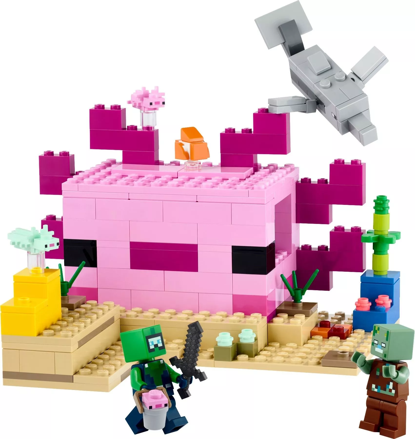 Set LEGO Minecraft 21247 The Axolotl House