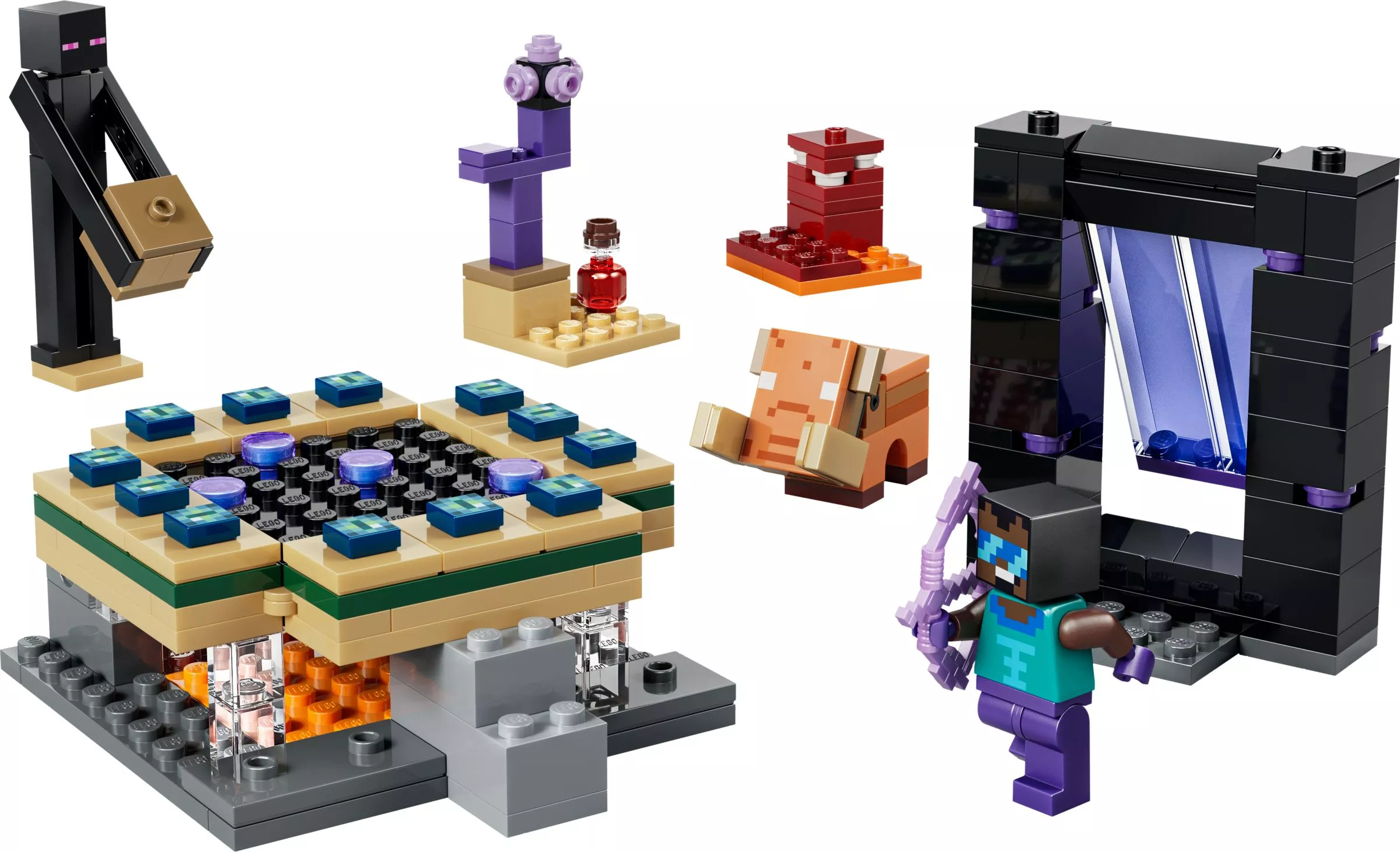 Set LEGO Minecraft 21584 Voyage à travers les Portails du Nether et de l'Ender