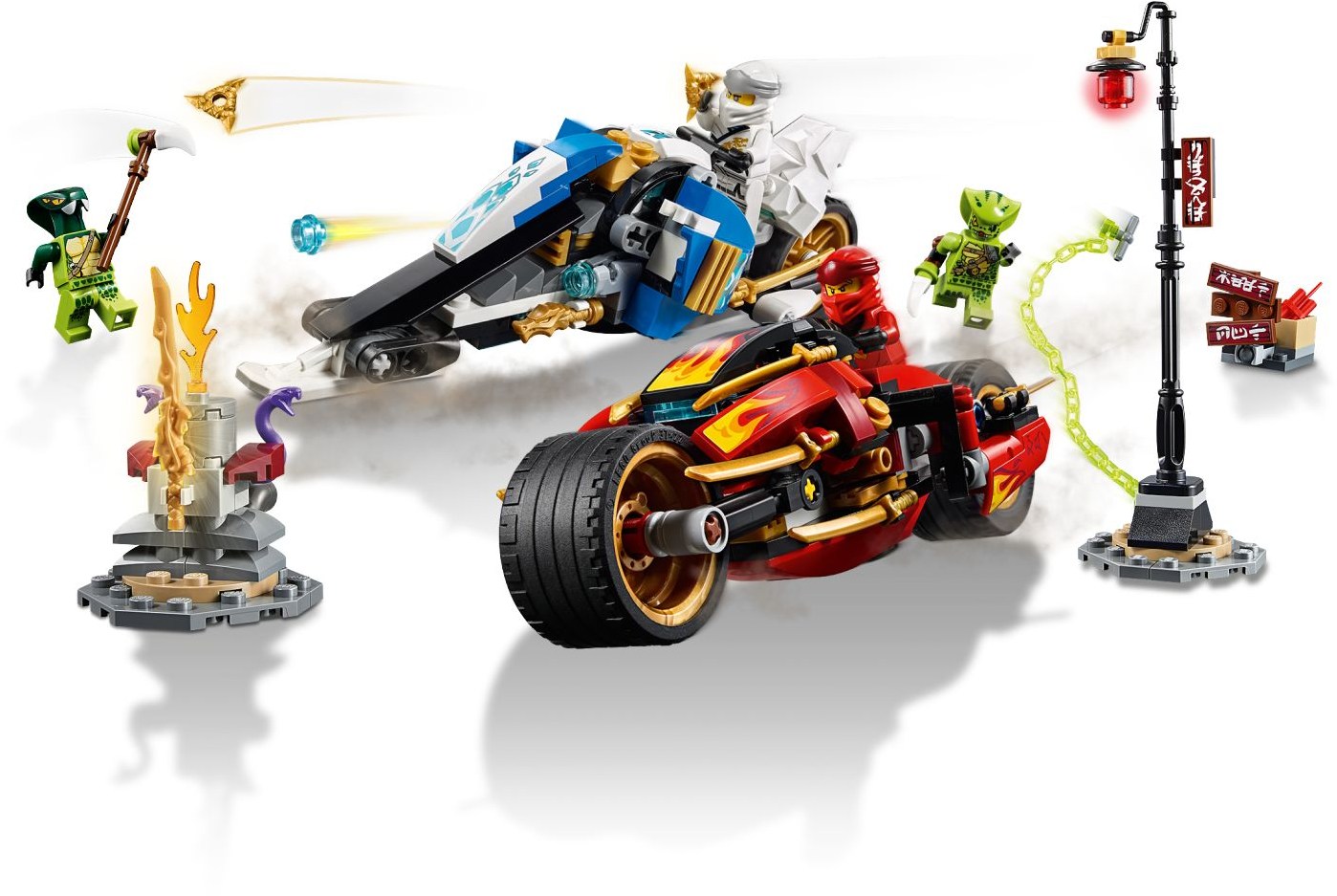 Lego 70667 Kai s Blade Cycle Zane s Snowmobile Lego Ninjago set for sale best price