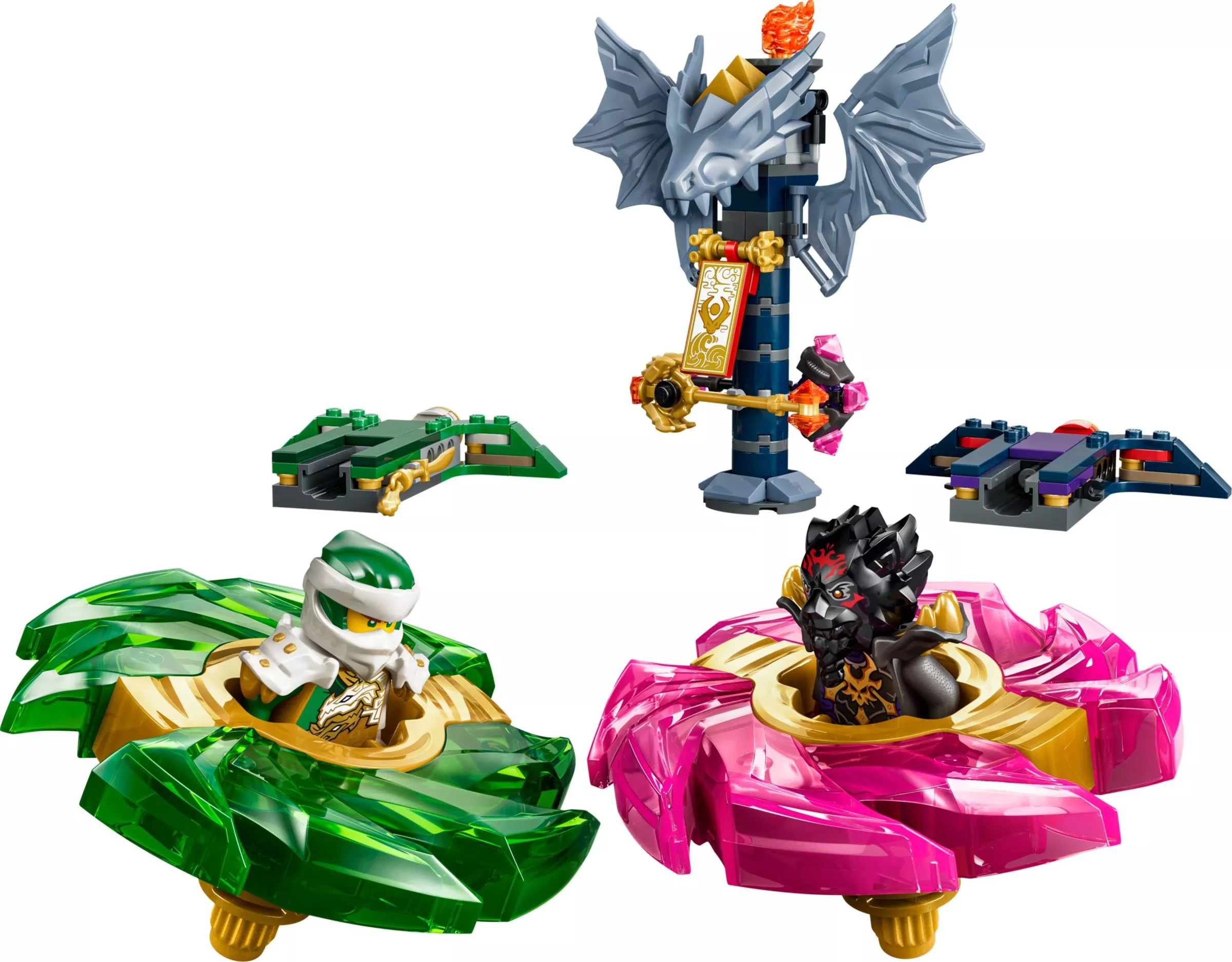 Set LEGO Ninjago 71875 Le combat de toupies Lloyd contre Ras