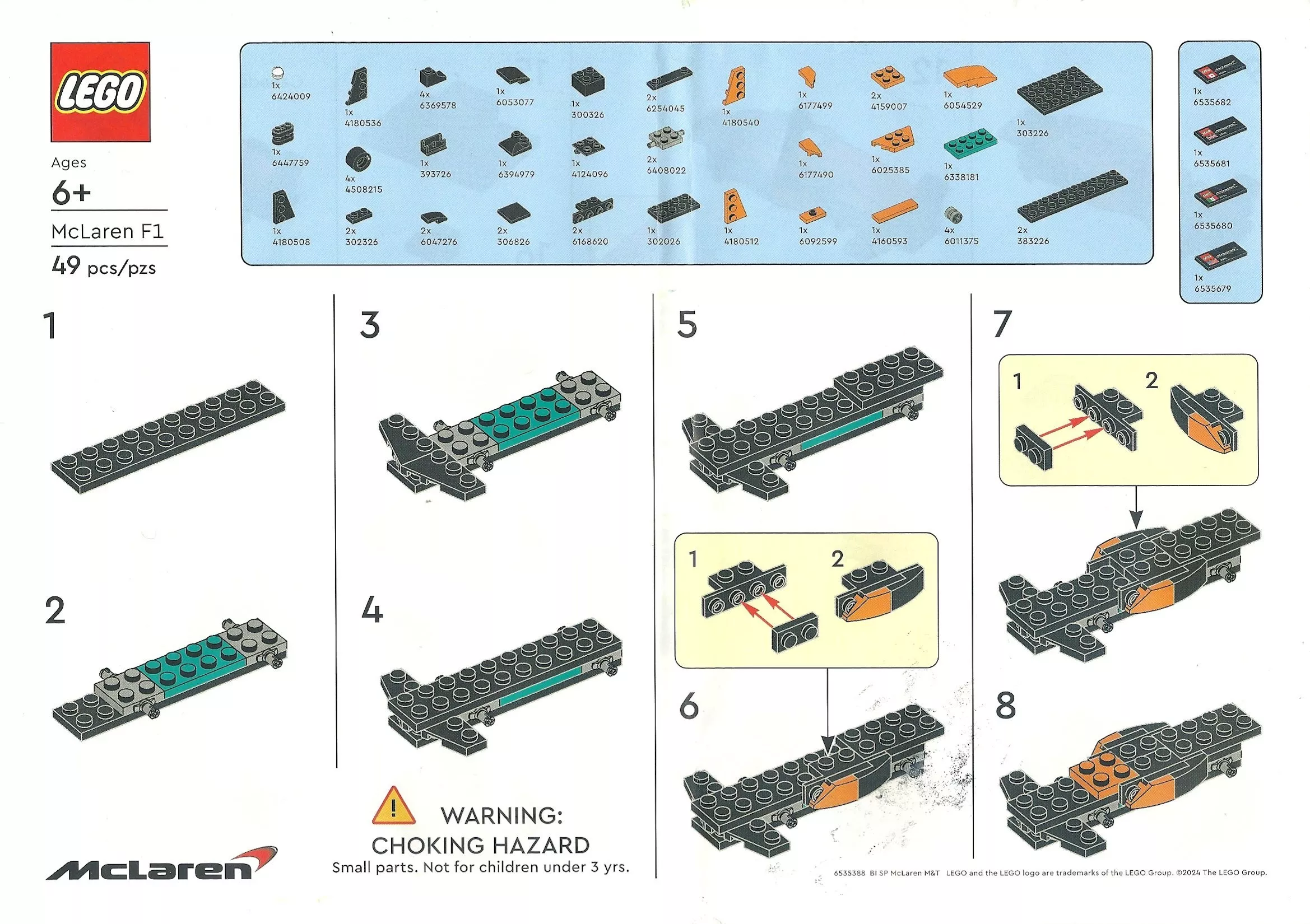 Set LEGO Promotionnel 6535388 McLaren F1