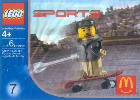 Set LEGO Sports 7921 Skateboarder, Grey Vest