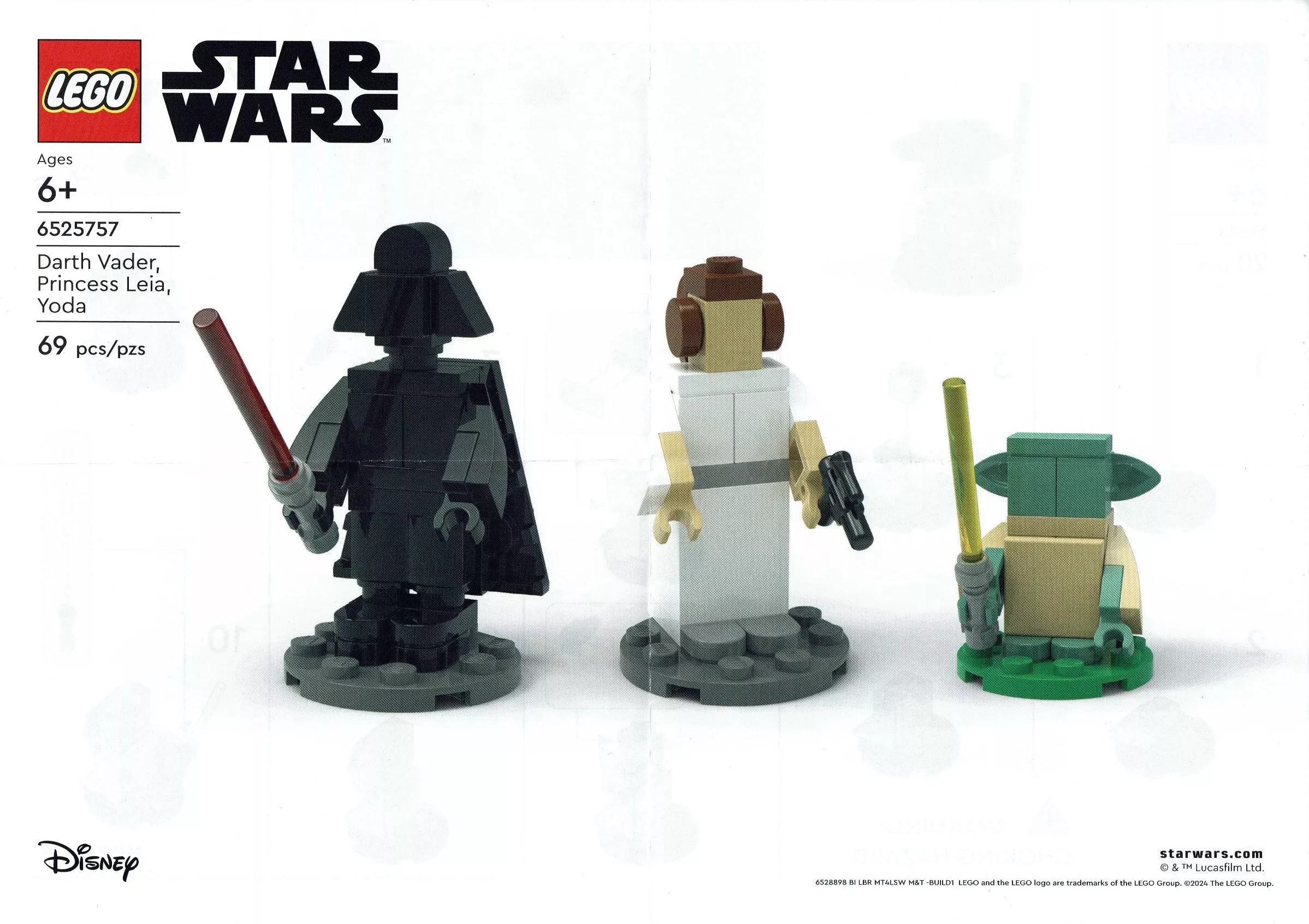 Set LEGO Star Wars 6525757 Darth Vader, Princess Leia, Yoda