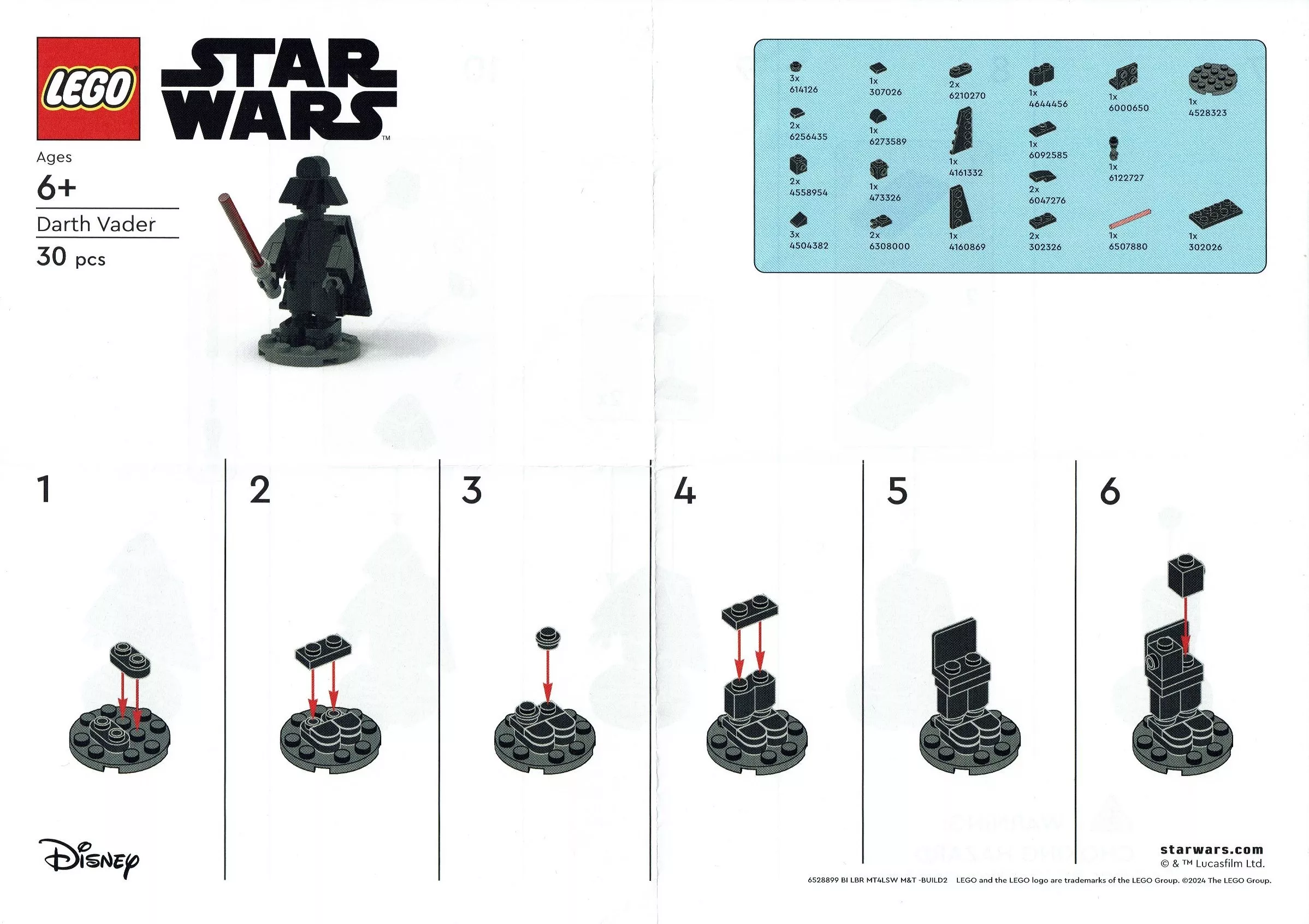 Set LEGO Star Wars 6528899 Darth Vader