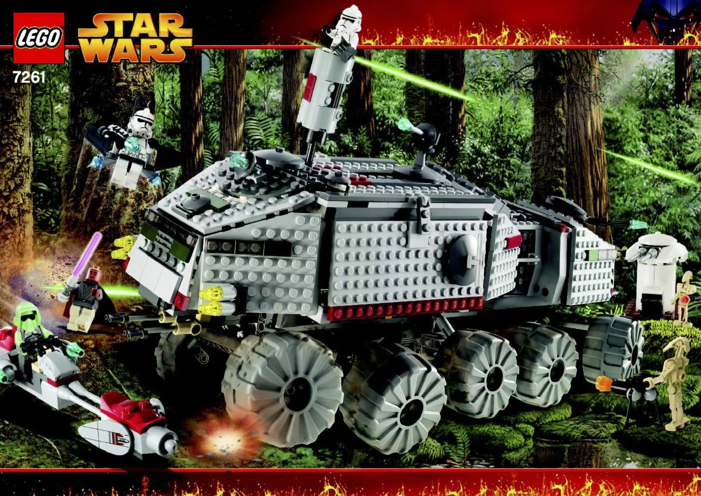 Set LEGO Star Wars 7261 Clone Turbo Tank (non-light-up, 2006 edition)