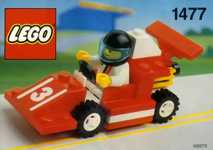 Set LEGO Town 1477 Red Race Car Number 3