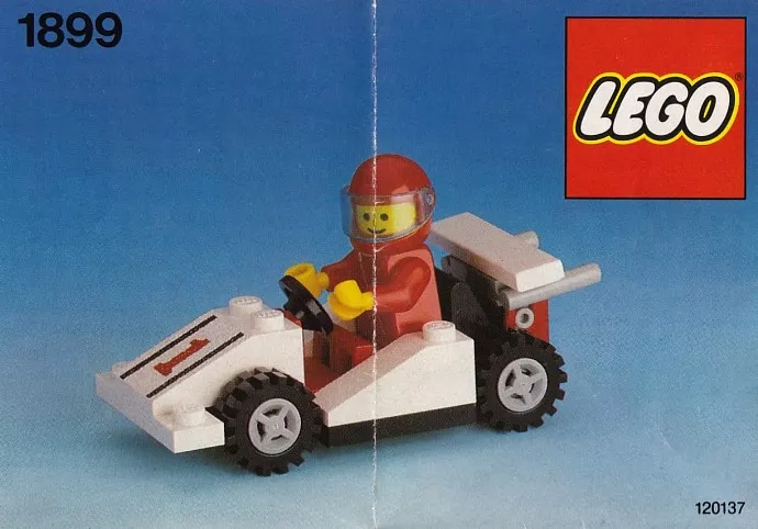 Set LEGO Town 1899 Race Car Number 1.