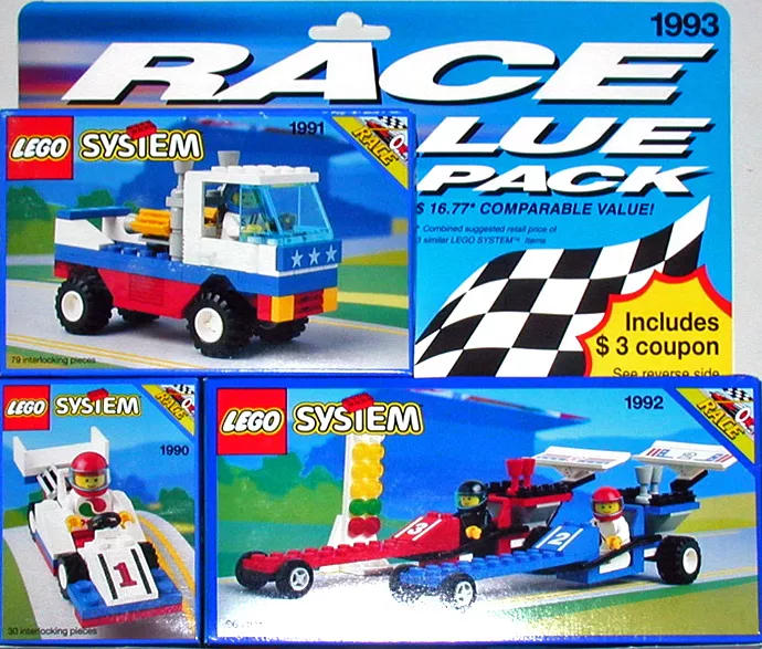 Set LEGO Town 1993 Race Value Pack