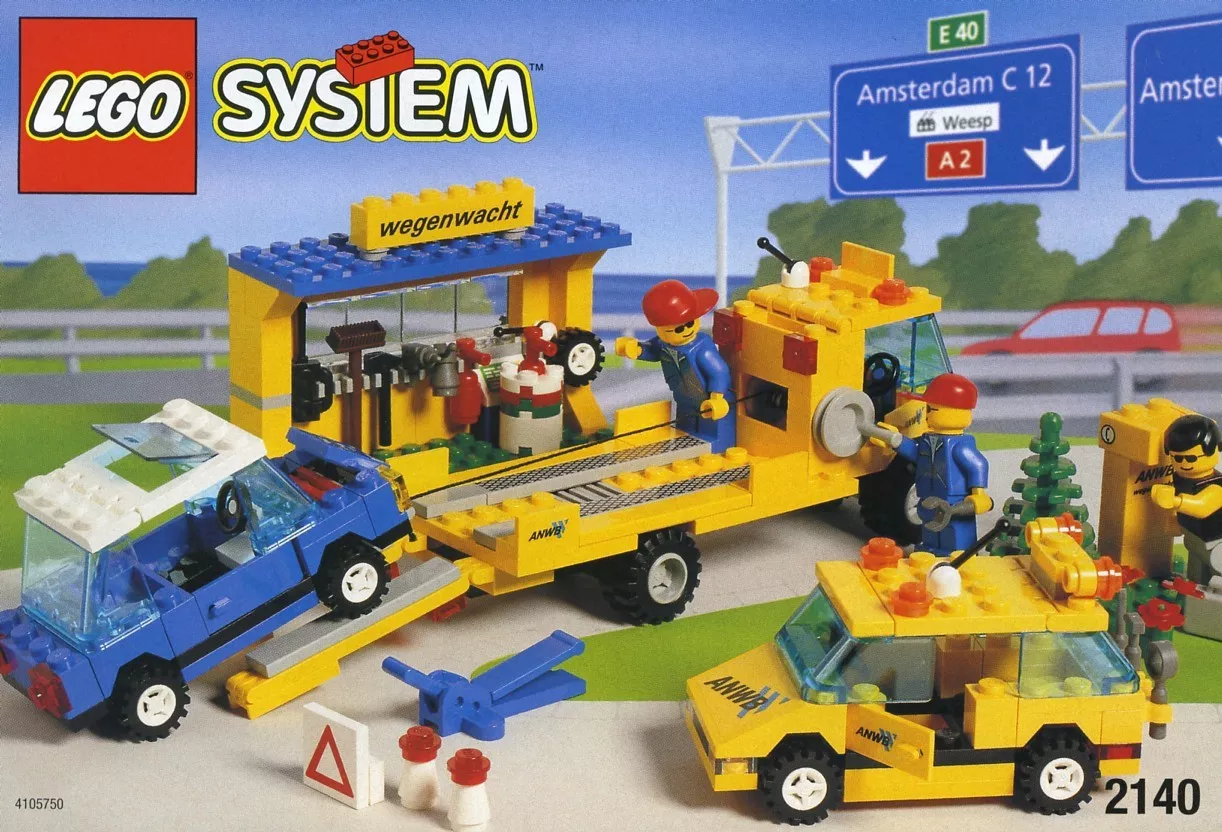 Set LEGO Town 2140 Roadside Recovery Van and Tow Truck