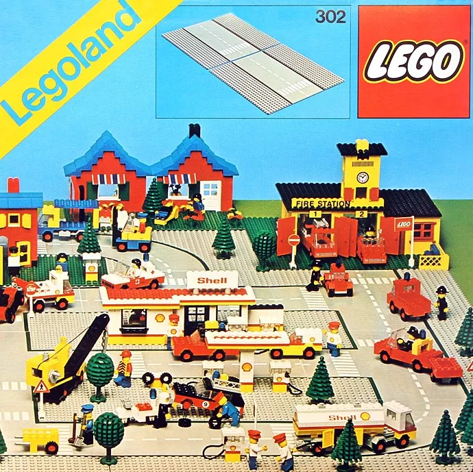 Set LEGO Town 302 Road Plates, Straight