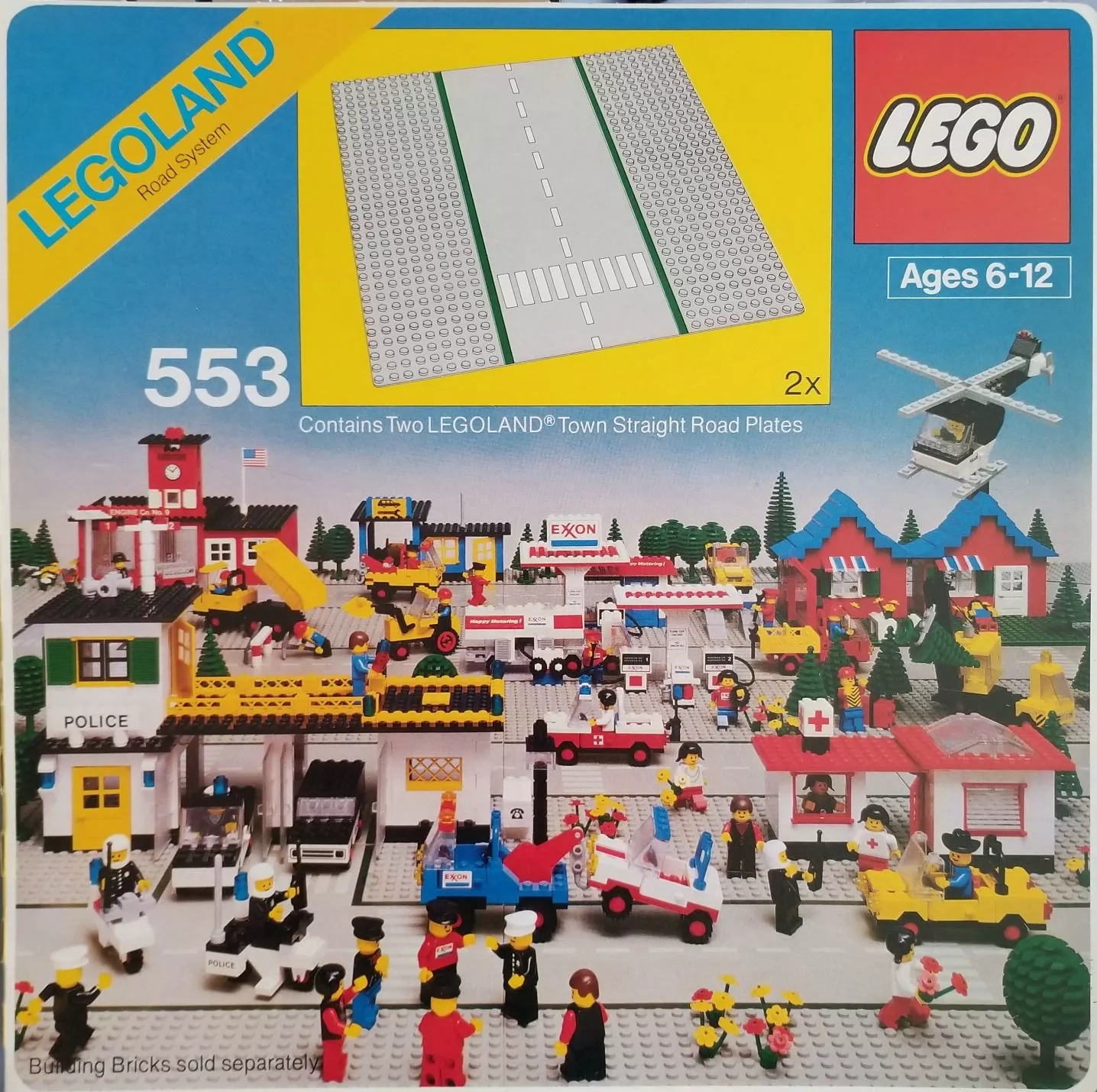 Set LEGO Town 553 Road Plates, Straight