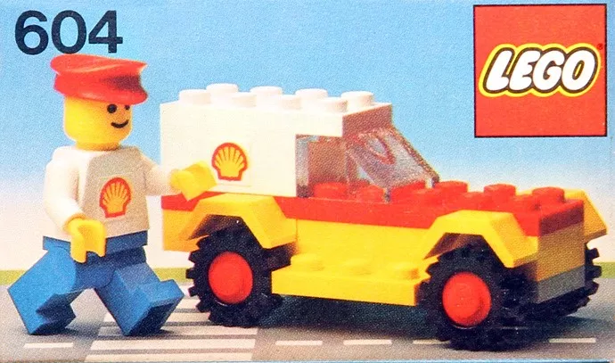 Set LEGO Town 604 Shell Service Car