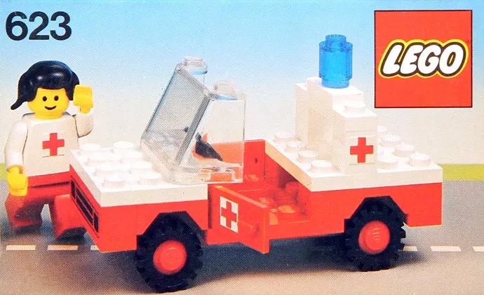 Set LEGO Town 623 Red Cross Car