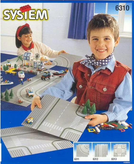 Set LEGO Town 6310 Road Plates, Junction