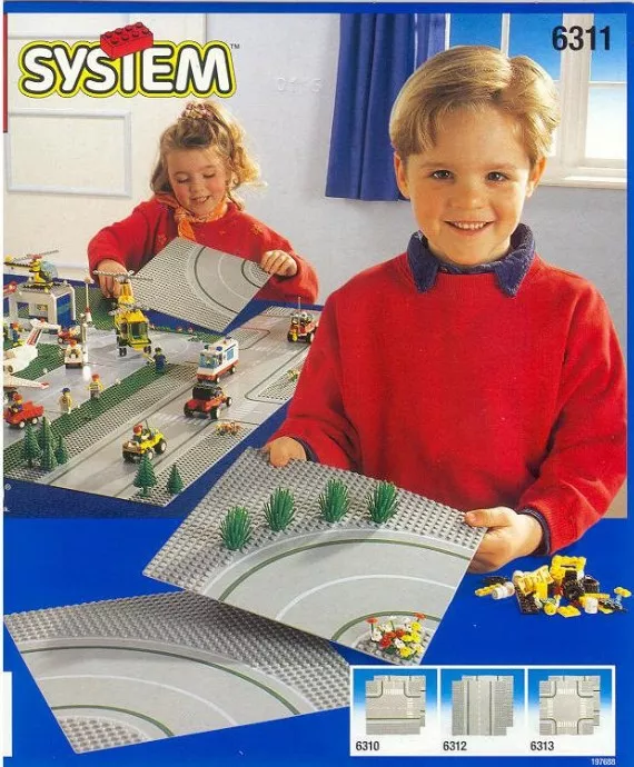 Set LEGO Town 6311 Road Plates, Curved