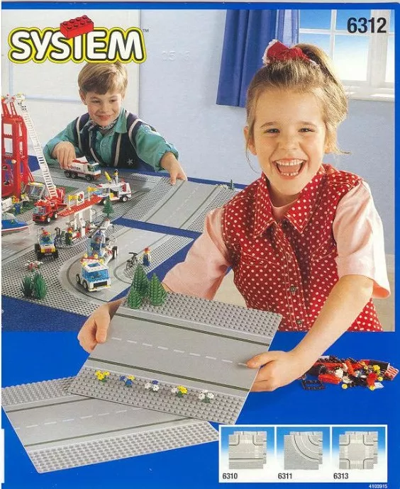 Set LEGO Town 6312 Road Plates, Straight