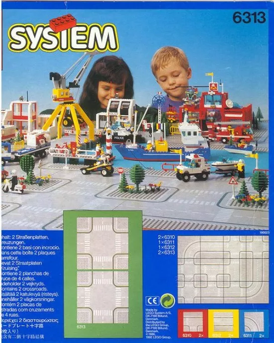 Set LEGO Town 6313 Road Plates, Cross