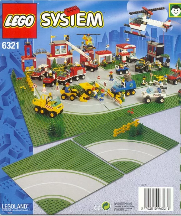 Set LEGO Town 6321 Road Plates, Curved