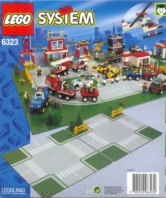 Set LEGO Town 6323 Road Plates, Cross