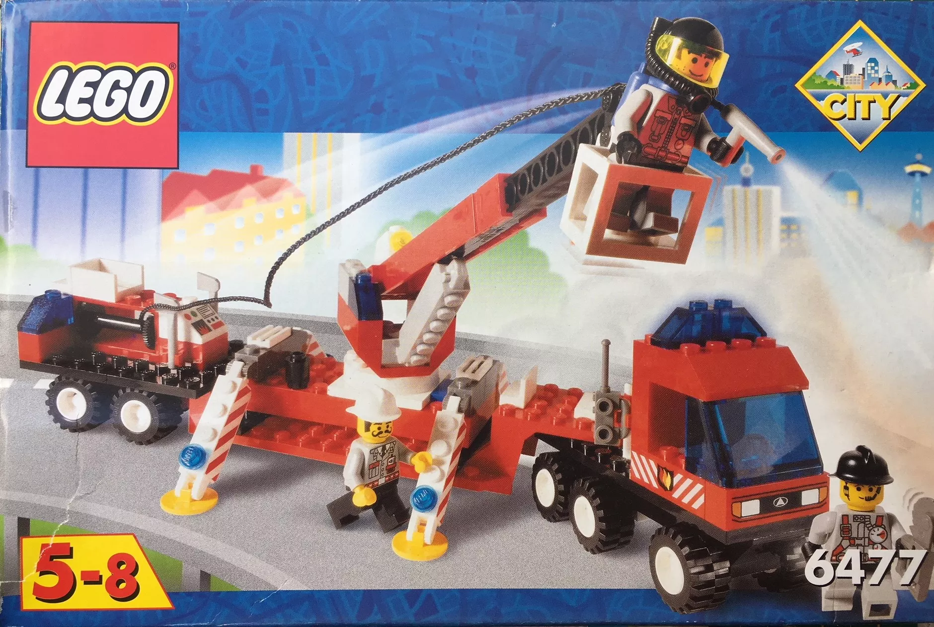 Set LEGO Town 6477 Fire Fighters' Lift Truck