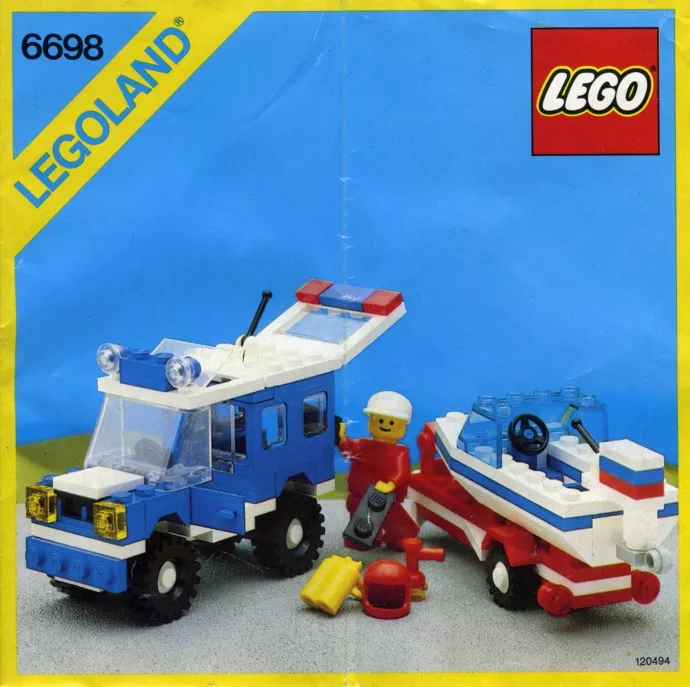 Set LEGO Town 6698 RV with Speedboat