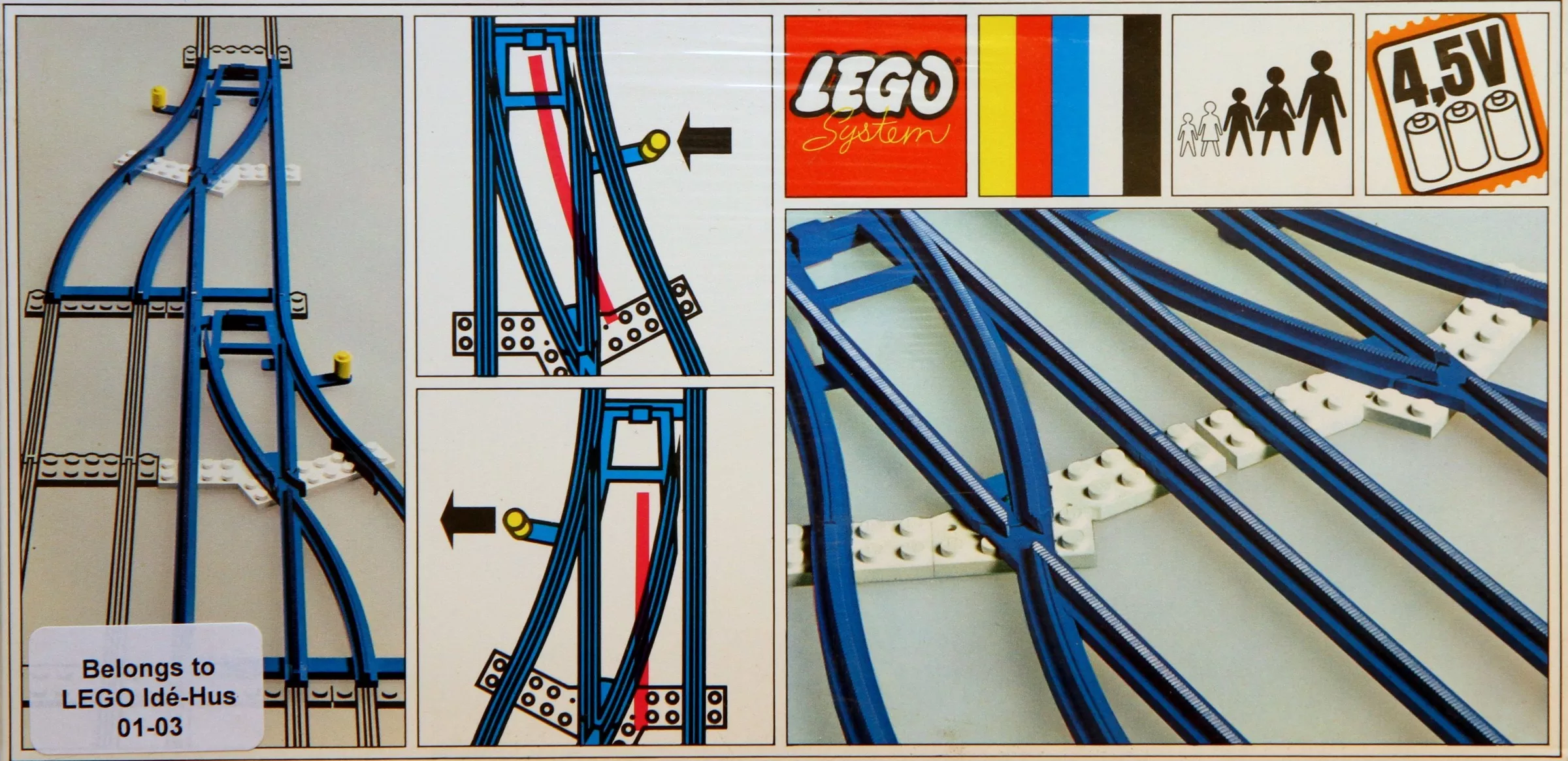 Set LEGO Trains 154 Switch Track - 1 Right and 1 Left