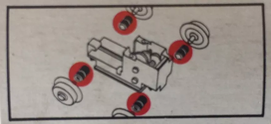 Set LEGO Trains 705 Motor Bushings