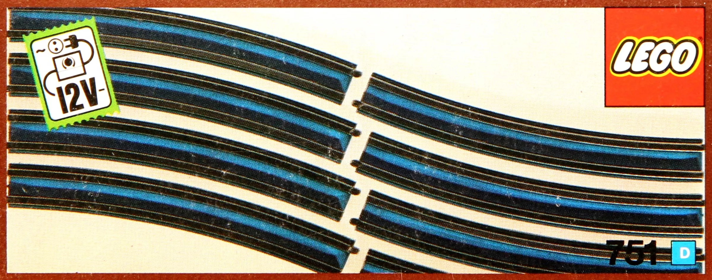 Set LEGO Trains 751 8 Curved 12V Conducting Rails
