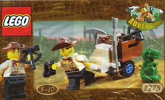 Set Lego Adventurers 1278 Jones and Baby Tyranno
