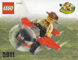 Set Lego Adventurers 5911 Johnny Thunder's Plane