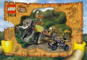 Set  Lego Adventurers 7414 Elephant Caravan