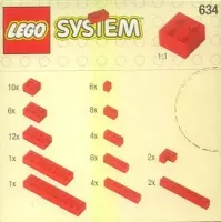 Set  LEGO Basic 634 Extra Bricks in Red