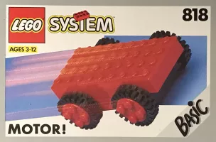 Set  LEGO Basic 818 Pull-Back Motor, Red