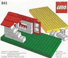 Set  LEGO Basic 841 Baseplates, Green and Yellow