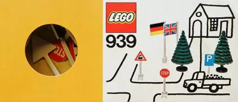 Set  LEGO Basic 939 Flags, Trees and Road Signs