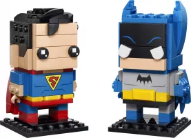 Set  LEGO BrickHeadz 40859 Figurines de Superman et Batman Âge d'or