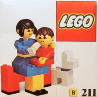 Set LEGO Building Set with People 211 Mother and baby with dog