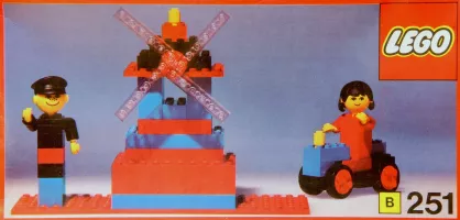Set LEGO Building Set with People 251 Windmill with miller and wife