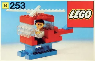 Set LEGO Building Set with People 253 Helicopter and Pilot