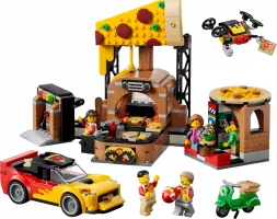 Set  LEGO City 60496 La pizzeria et ses véhicules de livraison