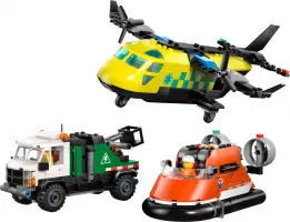 Set  Lego City 60505 Avion, camion d'assistance et aéroglisseur modulable