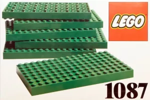 Set LEGO Dacta 1087 6 Lego Baseplates 8 x 16 Green