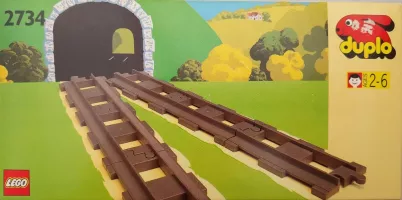 Set LEGO Duplo 2734 Straight Track (Straight Rails)