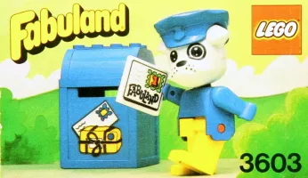 Set LEGO Fabuland 3603 Boris Bulldog and Mailbox