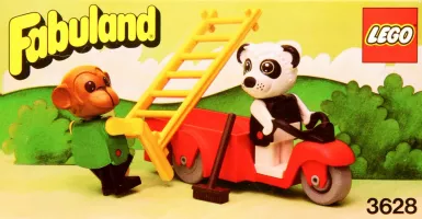 Set LEGO Fabuland 3628 Perry Panda and Chester Chimp