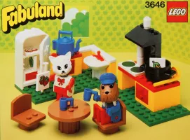 Set LEGO Fabuland 3646 Catherine Cat in her Kitchen