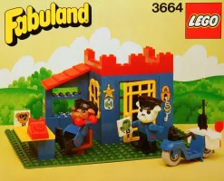 Set LEGO Fabuland 3664 Bertie Bulldog (Police Chief) and Constable Bulldog